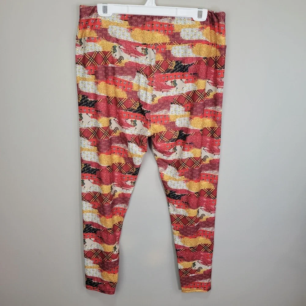 P&S Designs Wizard Print Polyester Spandex Ankle Leggings Tall And Curvy - Picture 5 of 6